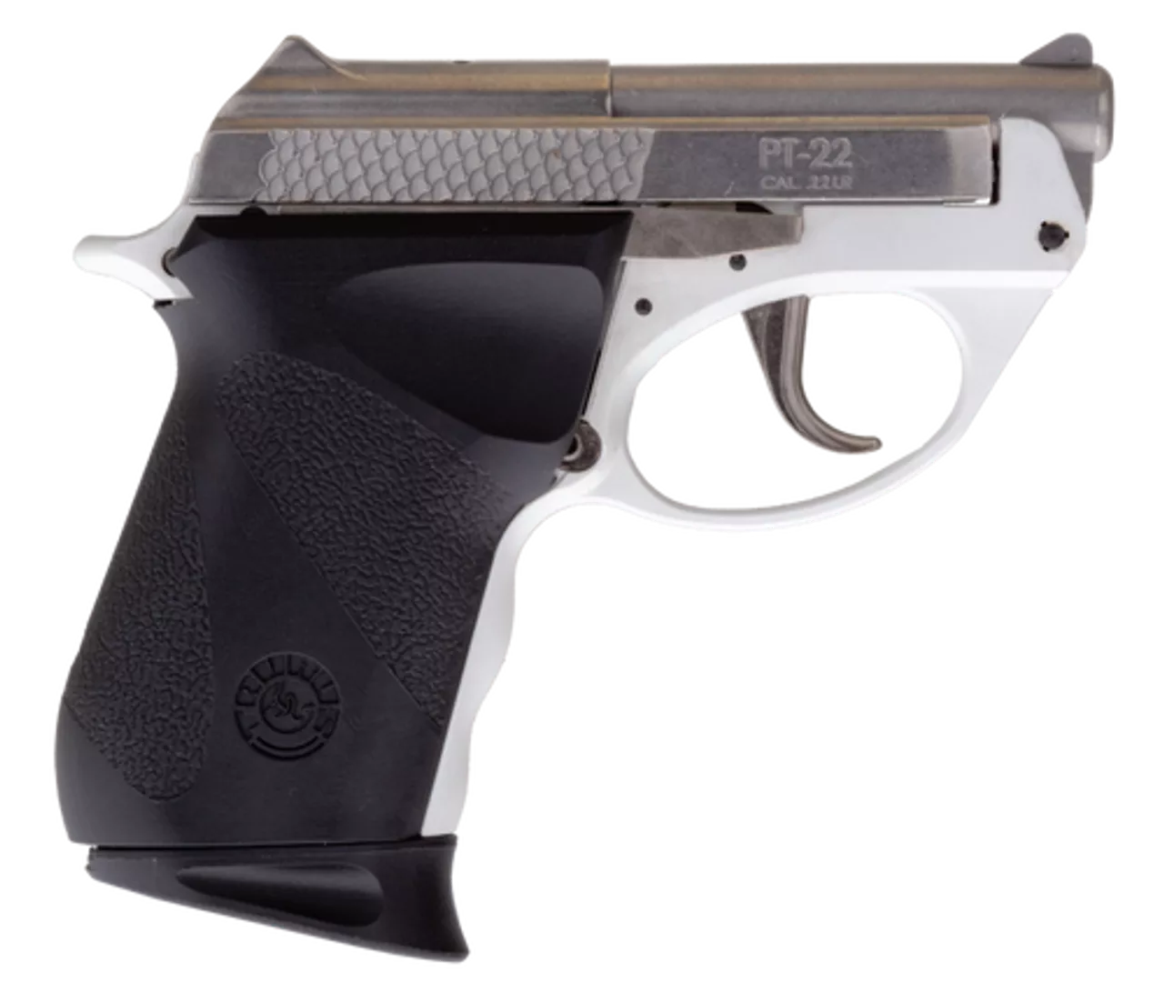 Taurus PT22, Sub-Compact, 22 LR, 2.8″ Barrel, Polymer Frame, White/Stainless Finish, 8rd, 1 Magazine