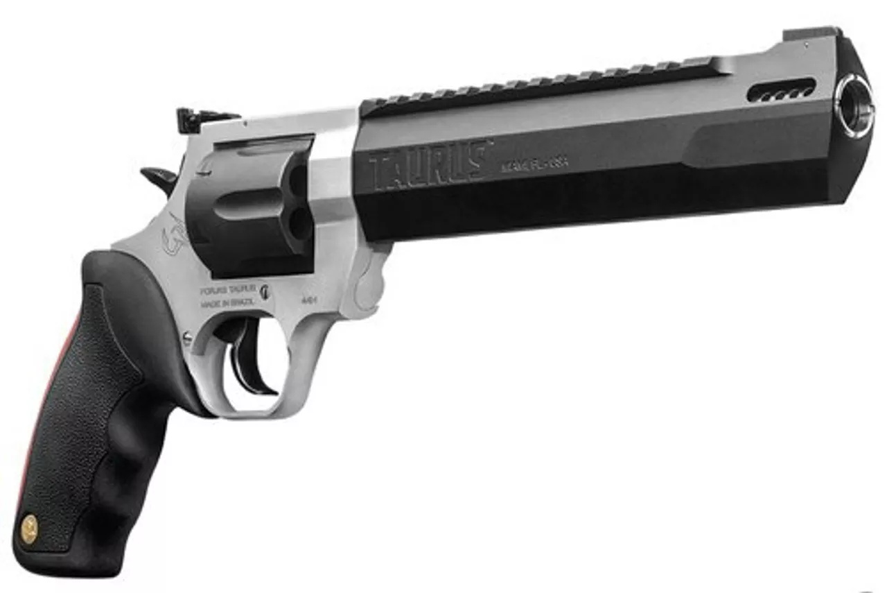 Taurus Raging Hunter, .44 Mag, 8.375″, 6rd, Matte Stainless Steel Frame, Black Cylinder