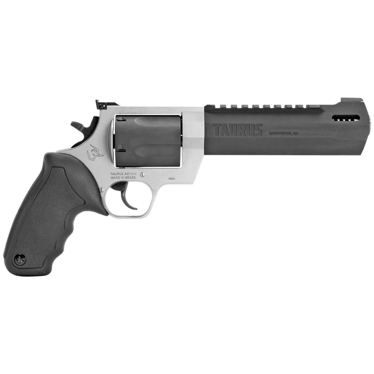 Taurus Raging Hunter 460 S&W, 6.75″ Barrel, Silver Frame, Black Barrel/Cylinder, 5rd
