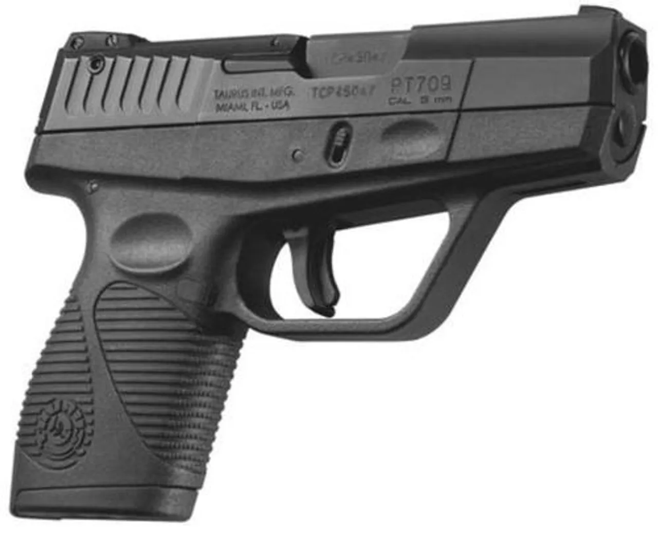 Taurus Slim 9mm, 3.2″ Barrel, Blue Finish, 7 Round, 1 Magazine