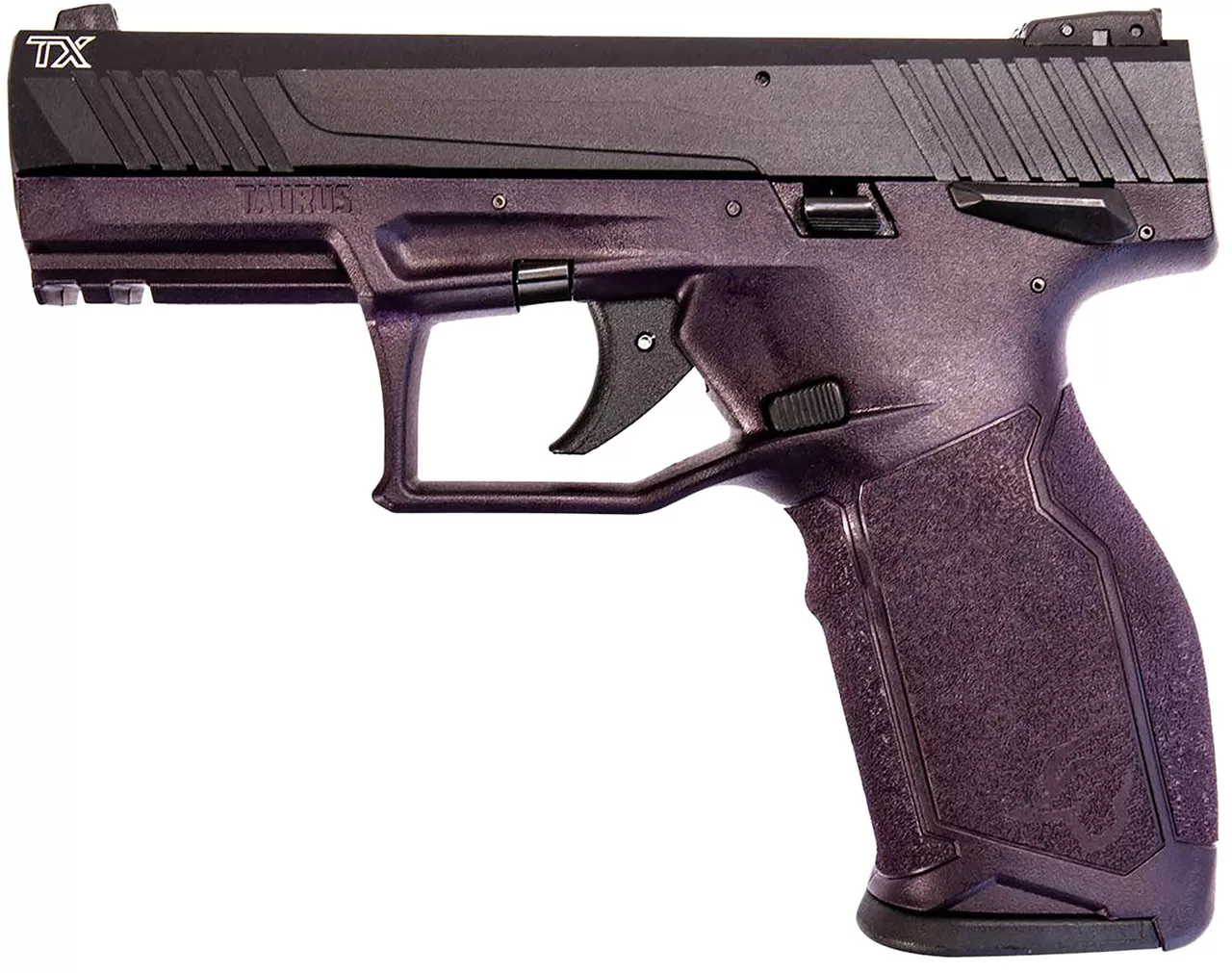 Taurus TX22 22 LR, 4″ Barrel, Purple Wine Frame, Black Slide, 16rd
