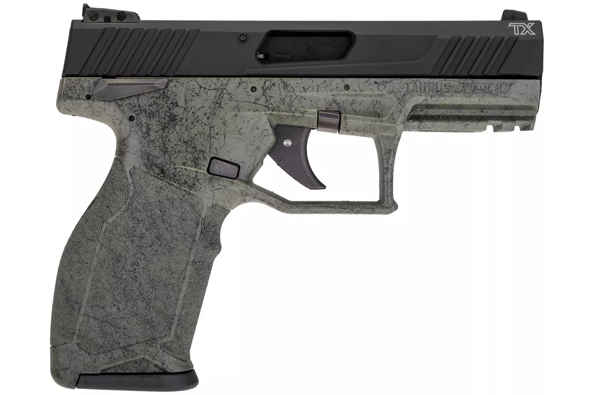 Taurus TX22 22LR Pistol 16-Round Capacity, Green Splatter