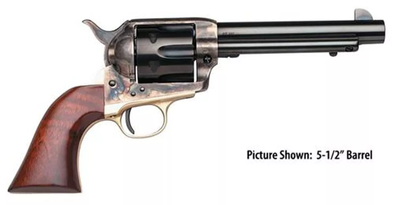 Taylor’s 1873 Cattleman, .357 Mag, 4.75″, Brass/Blued, 6rd “The Ranch Hand”
