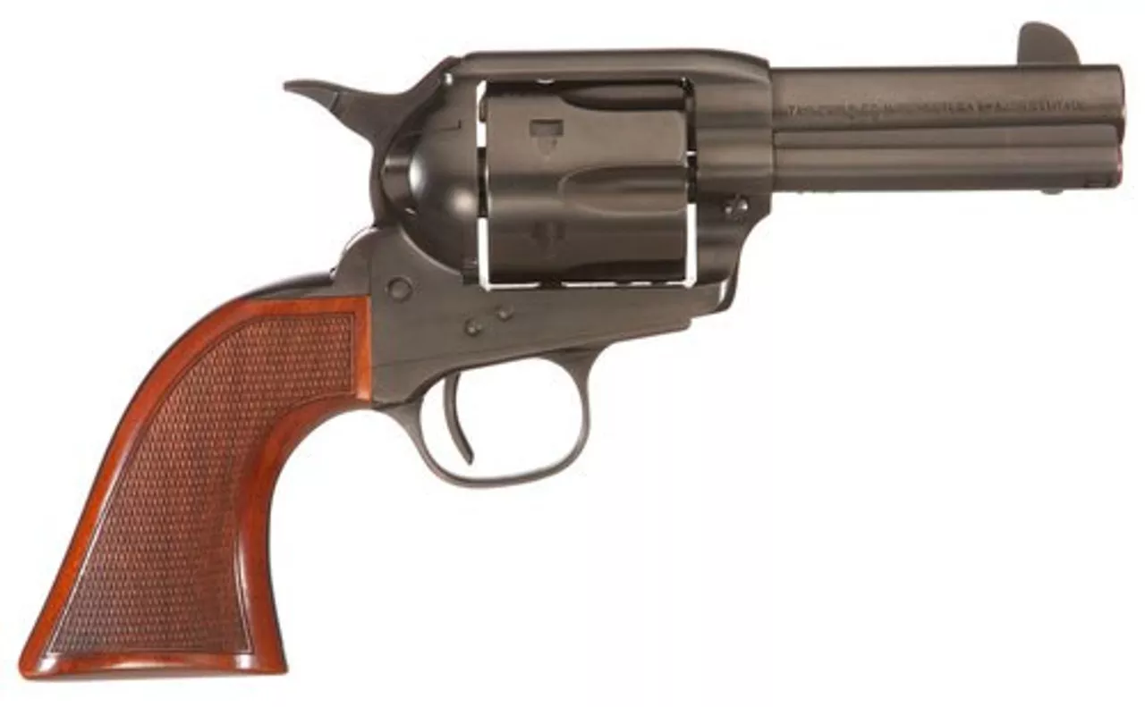 Taylors Runnin Iron Taylor Tuned Single 45 Colt 3.5″ 6 rd Walnut Grip Black Nitride