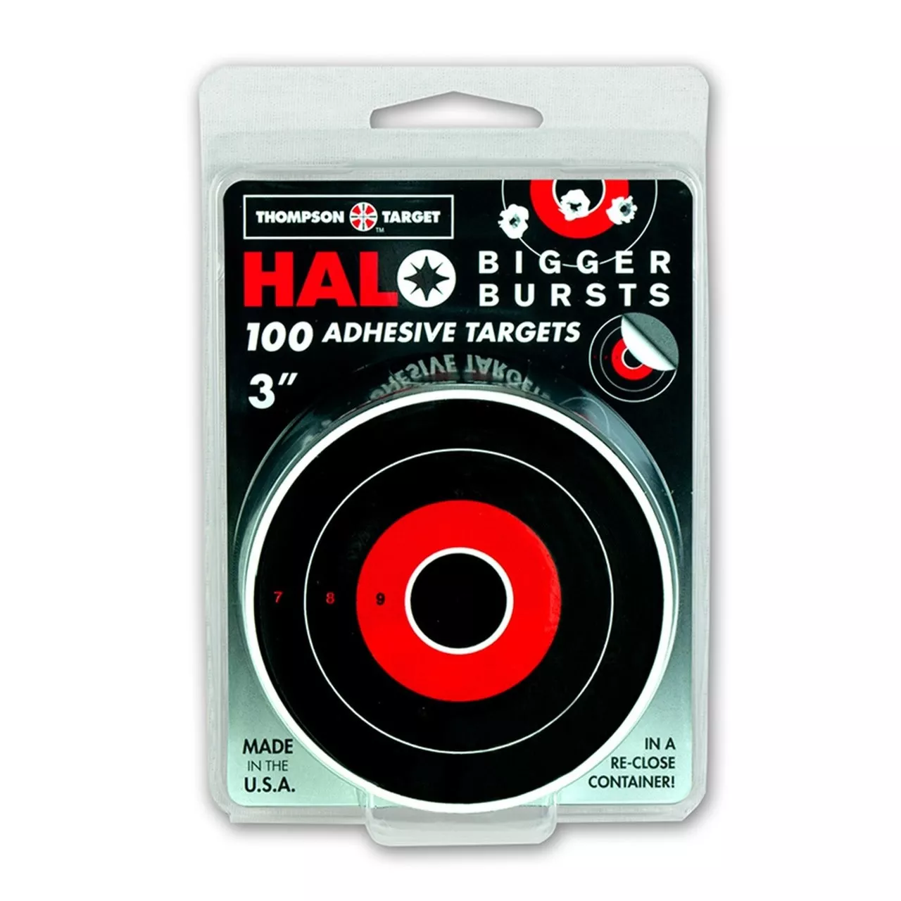 THOMPSON TARGETS HALO3″ Adhesive Reactive Targets100pk