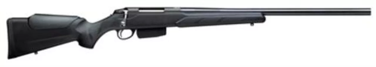 Tikka T3 Varmint, .223 Rem, 23.6″, 6rd, Black Synthetic Stock, Blued Finish