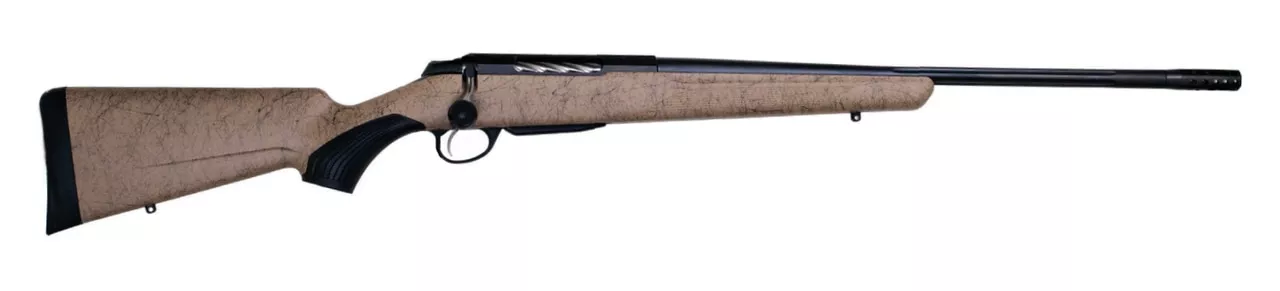 Tikka T3x Lite 7mm Rem Mag, 24.38″ Fluted Barrel, Sand Pattern Color, Right Hand, 3Rd, 1 Mag, W/Muzzle Brake
