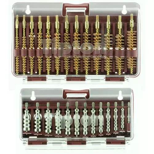 Tipton 444777 Ultra Jag Best Bore Brush Set with Hinged Box .17 – .45 Cal 26 Pieces 1 Set