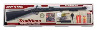 Traditions Deerhunter Flintlock Single Shot Rifle .50 Caliber 24" Blued Barrel Synthetic Stock