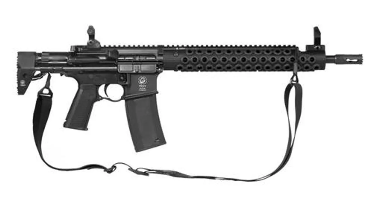 Troy Alpha Carbine 5.56/223 14.5″ Barrel, Flash Hider (16″ OAL), PDW Stock, 30 Round Mag