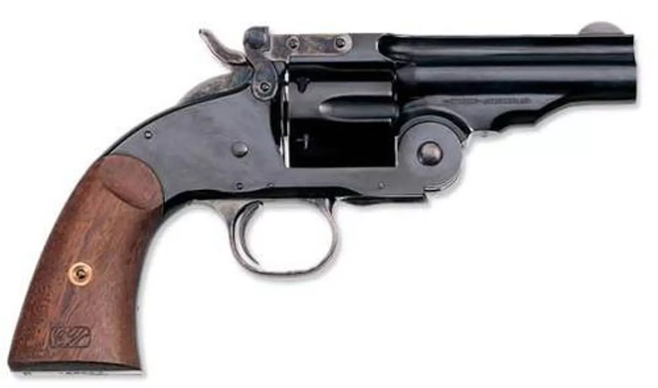 Uberti 1875 No 3 2nd Model Top Break, .45 Colt, 3.5″, Blued, Walnut Grip