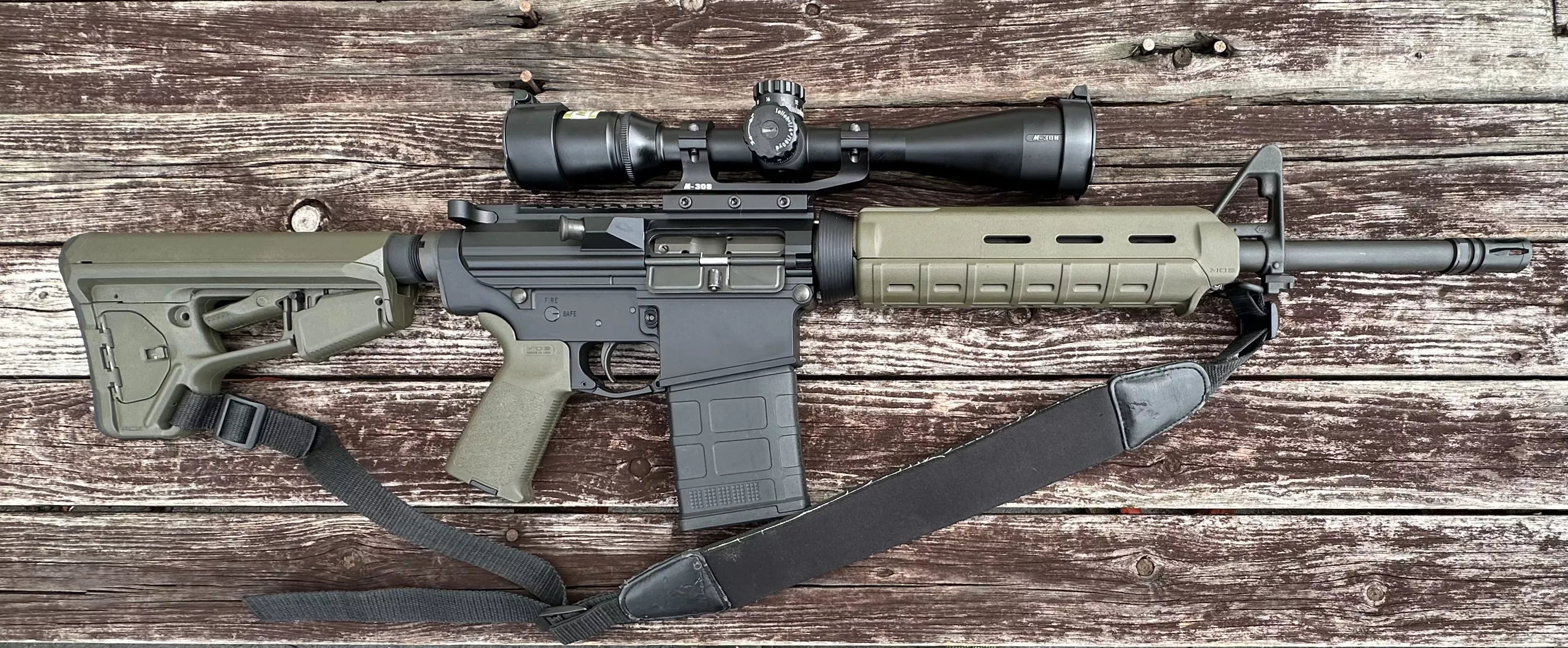 Used Bushmaster BR-308 762 Nato OD Green Magpul Nikon 4-16X40 M-308