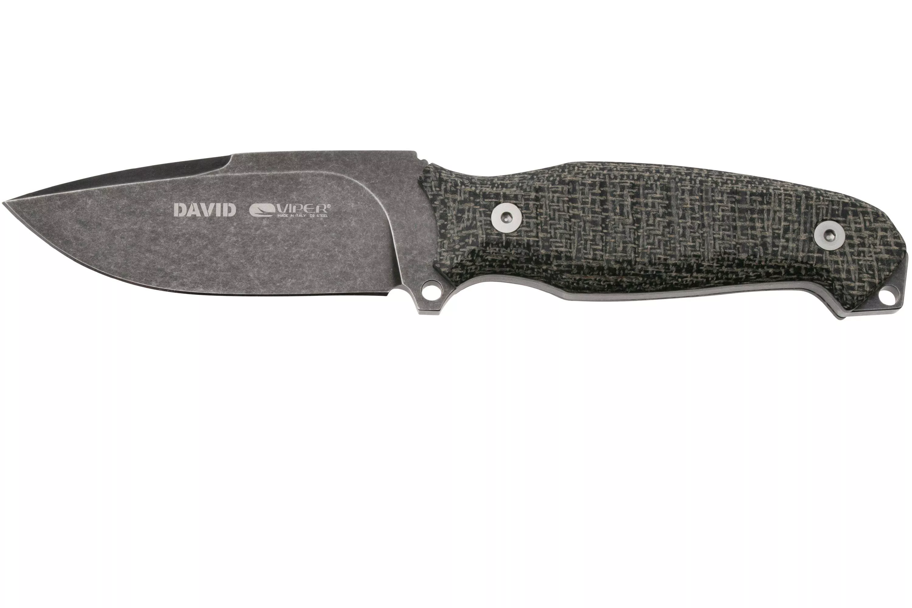 Viper David Evolution 4002ECB D2, Black Micarta, fixed knife
