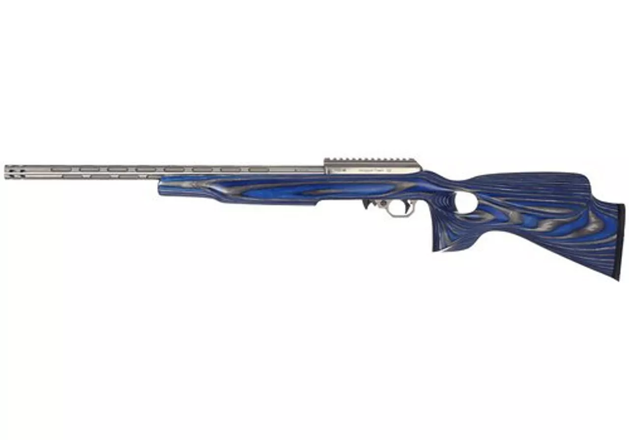 Volquartsen IF-5 .22 LR, 20.5″ Threaded Barrel, Blue Laminated Thumbhole Silhouette, 8rd