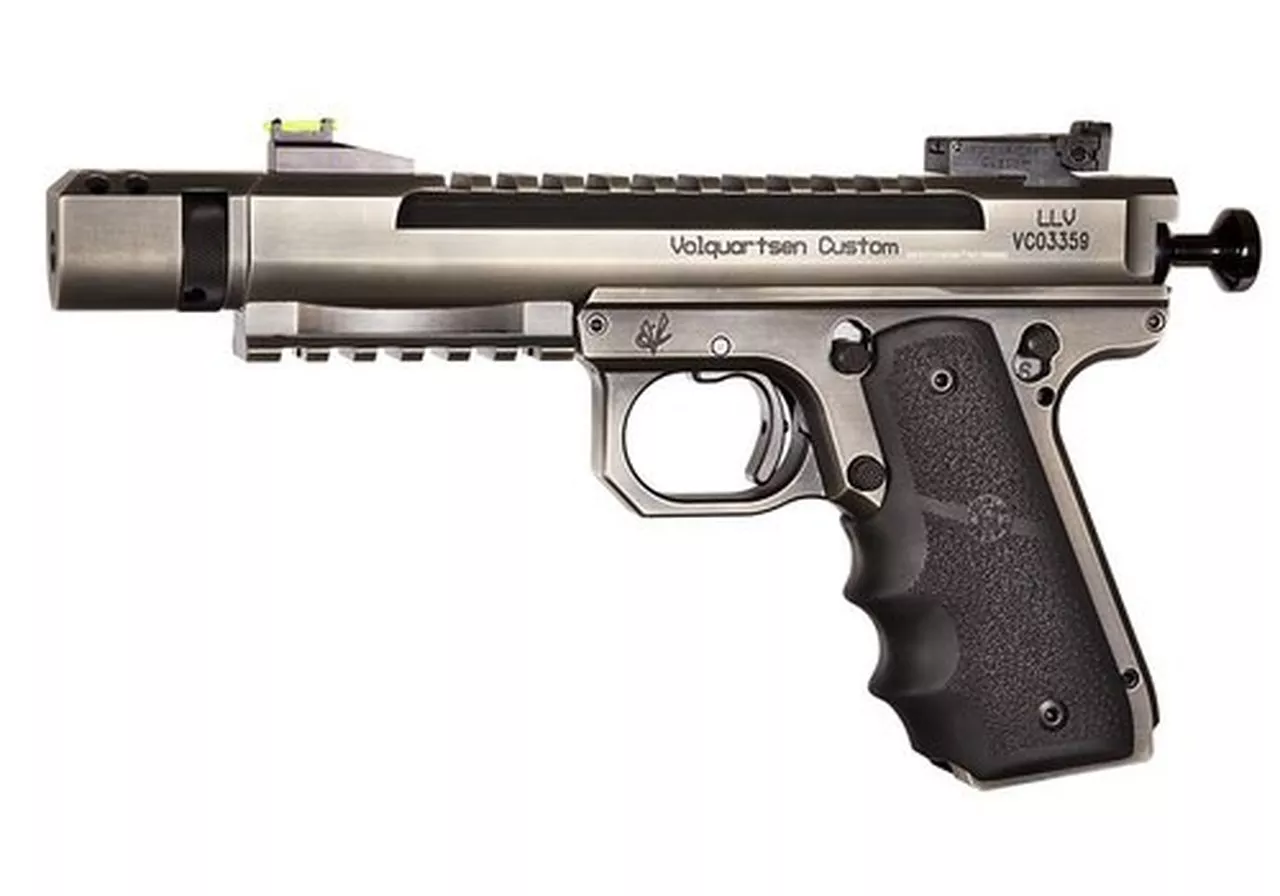 Volquartsen Scorpion .22 LR, 4.5″ Barrel, 1911 Style Target Frame, Battleworn
