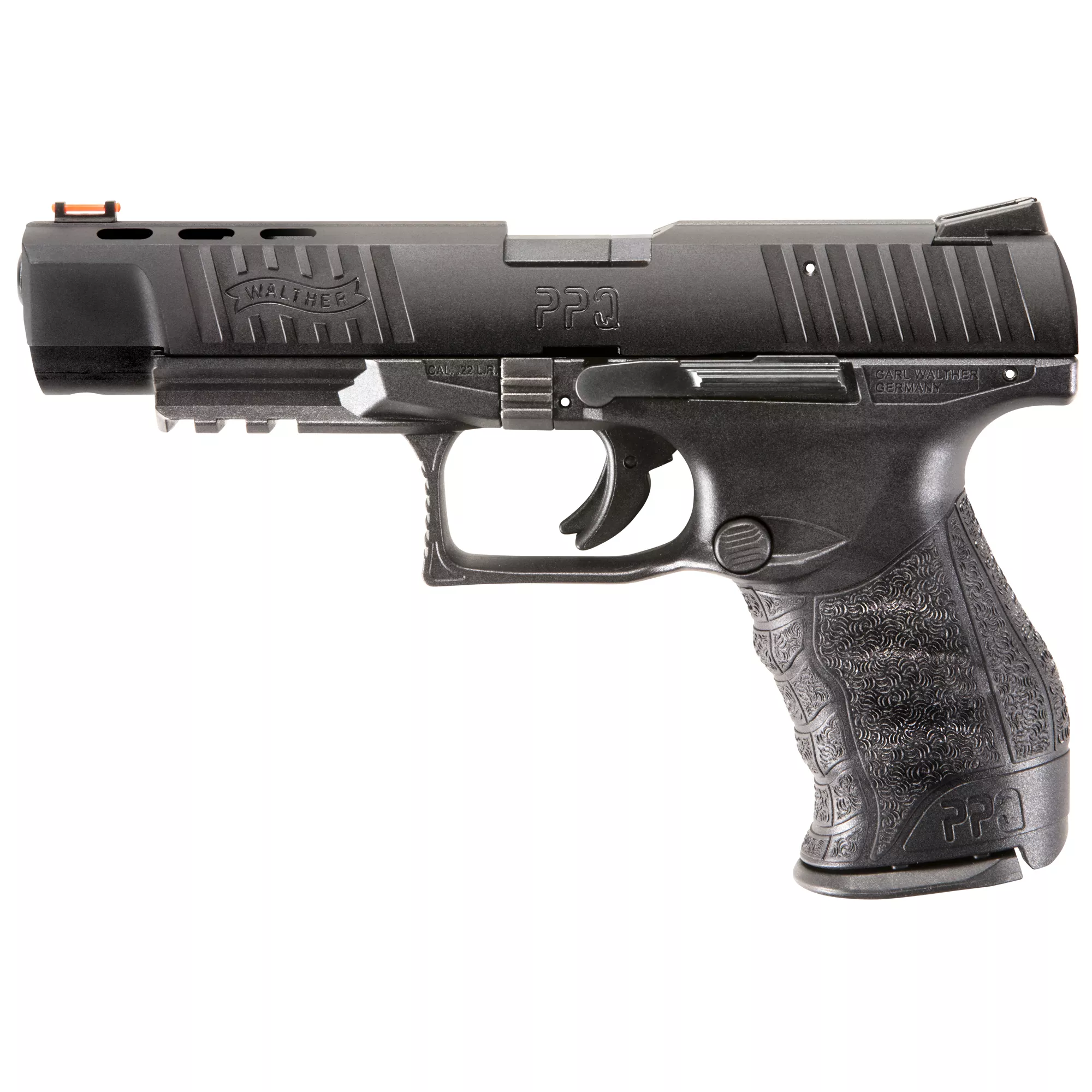 Walther Arms 5100305 PPQ M2 22 LR 10+1 5” Threaded Steel Barrel, Matte Black Tenifer Serrated/Steel Slide, Black Polymer Frame w/Picatinny Rail, Black Polymer Grips