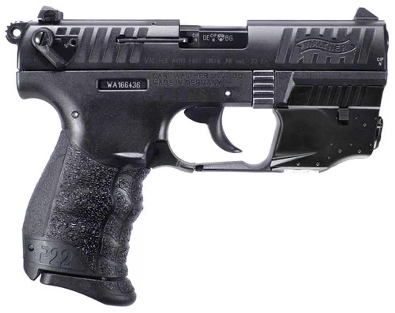 Walther P22 QD, .22 LR, 3.42″ Barrel, Red Laser, Black, 10rd