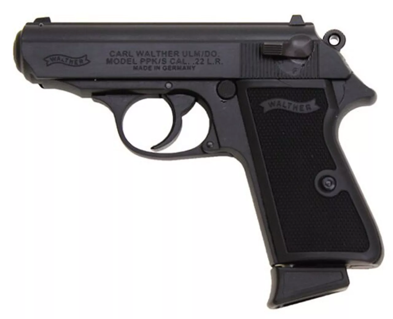 Walther PPK/S *Certified Used* .22 LR, 3.35″ Barrel, Fixed Sights, Black, 10rd