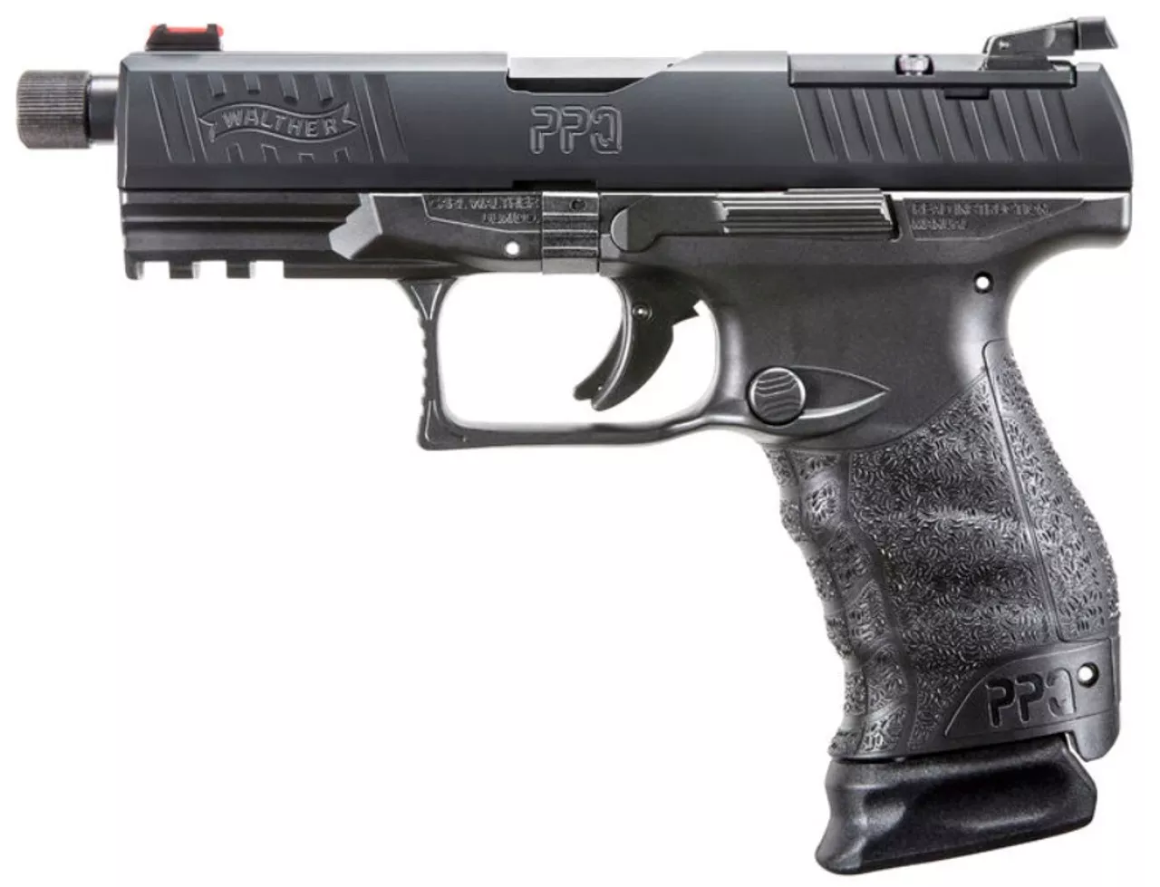 Walther PPQ M2 Q4 Tactical 9mm, 5″ Threaded Barrel, Black, 15rd