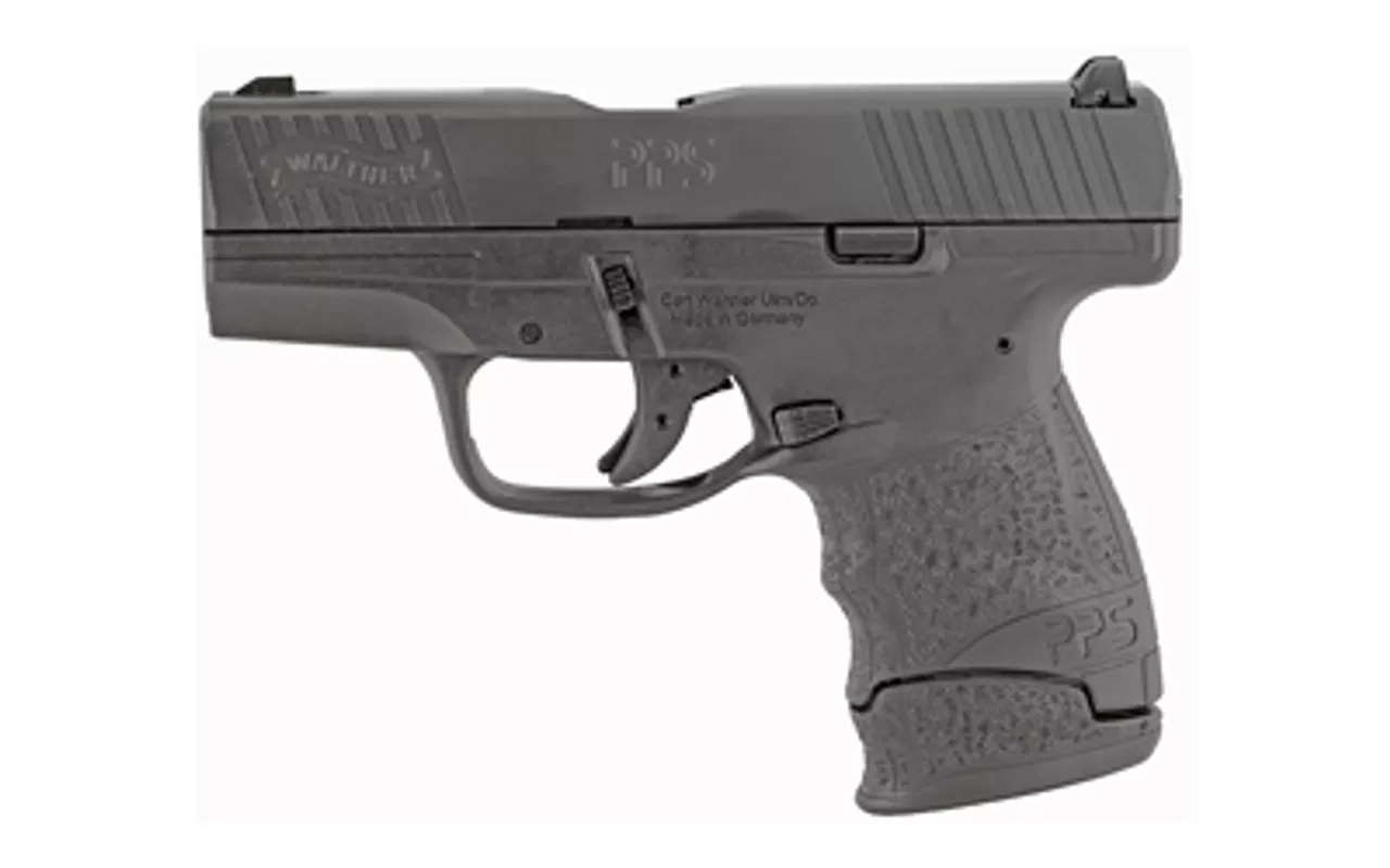 Walther PPS M2 9mm, 3.2″ Barrel, 3-Dot Adj. Rear, Black Tenifer, 7rd Mag