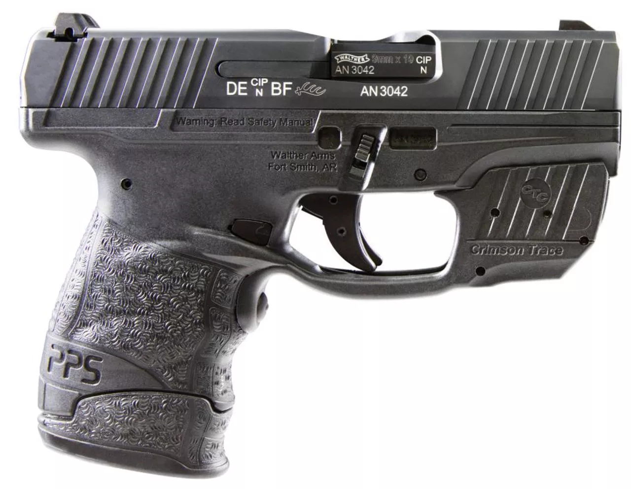 Walther PPS M2 9mm With Crimson Trace Laser, 2 Mags 6rnd &7 Rd
