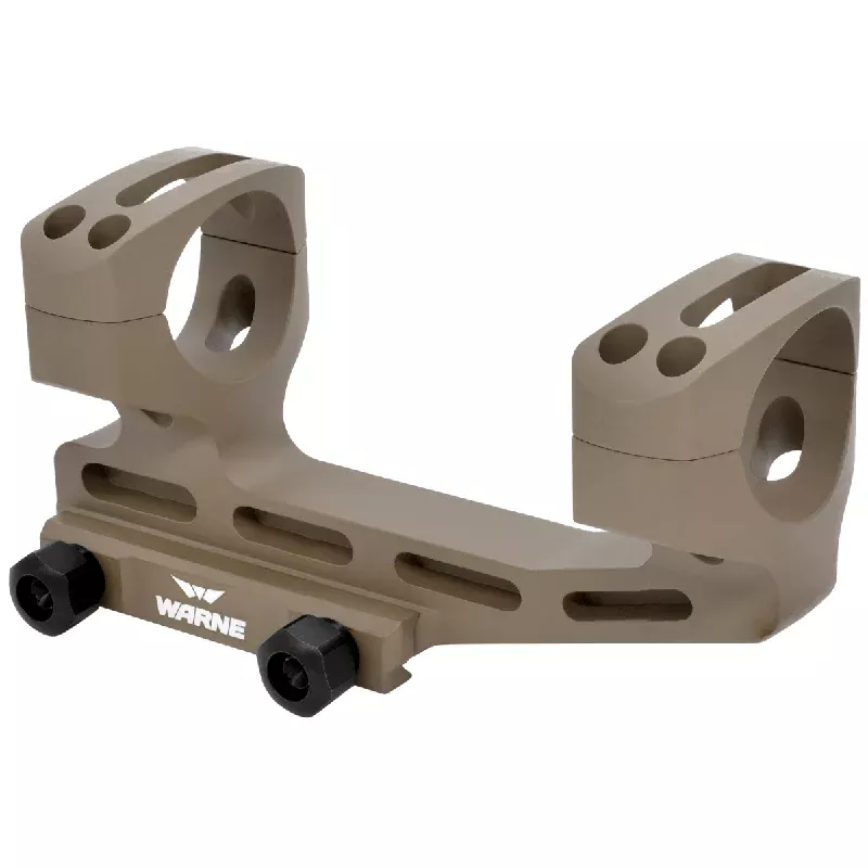 Warne Skeletonized Scope Mount/Ring Combo, Dark Earth Aluminum Extended 30mm Tube 20 MOA for MSR – LRSKEL30DE