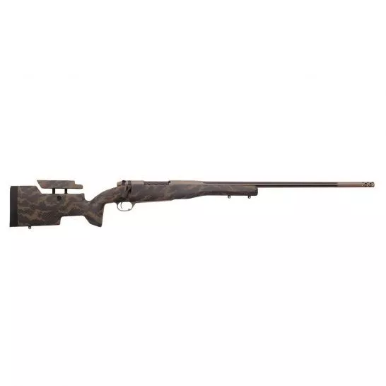 Weatherby Mark V Accumark Elite .257 Weatherby Mag Bolt Action RH Rifle, Brown Sponge Pattern Accent – MAE01N257WR8B