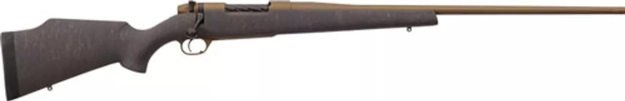 Weatherby Mark V Weathermark Bronze 257 Weatherby Mag, 26″ Burnt Bronze, Cerakote Black, Monte Carlo Stock, RH, 3rd