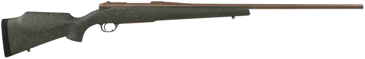Weatherby Mark V Weathermark LT 300 Weatherby Mag, 26″ Barrel, Flat Dark Earth Cerakote Green, Monte Carlo Stock, Left Hand, 3rd