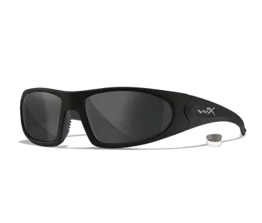 Wiley X Romer 3 Smoke Grey/Clear Lens/Matte Black Frame Sunglasses