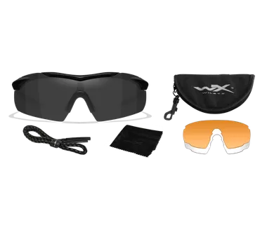 Wiley X Vapor Clear/Smoke Grey/Light Rust Lens/Matte Black Frame Sunglasses