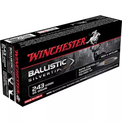 Winchester Ammo Ballistic Silvertip243 WSSM 95 gr Polymer Tip 20 Bx – THIS IS NOT “WSM”