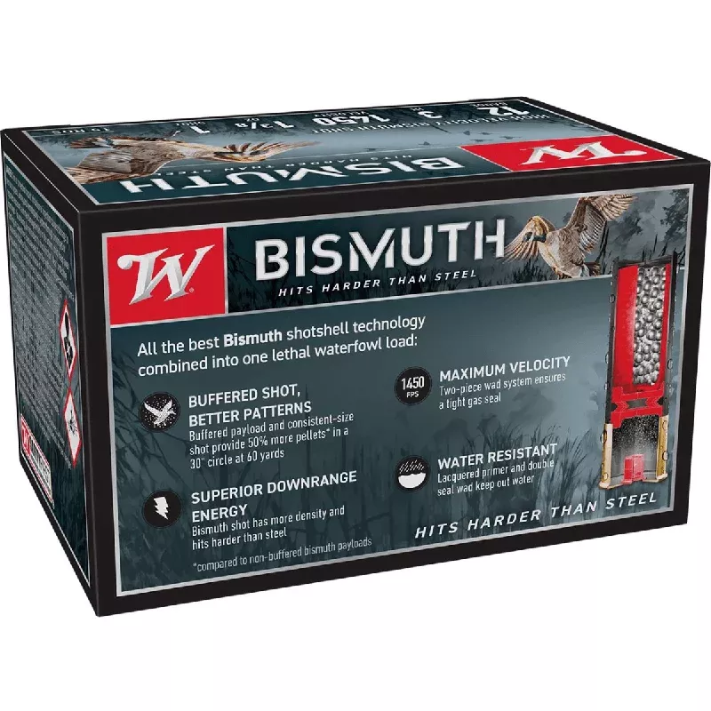 Winchester Ammo Bismuth Shotshells, 3″ 1 3/8oz 1Shot 15 Per Box/10 Case 12 Gauge – SWB1231XV