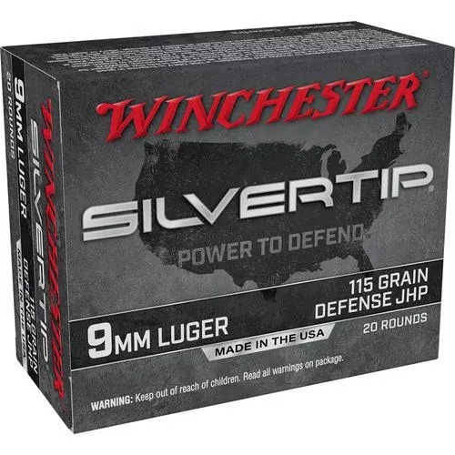 Winchester Ammo W9MMST Super-X 9mm Luger 115 gr Silvertip Hollow Point 20 Bx