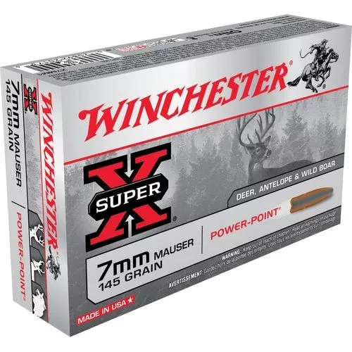 Winchester Ammo X7MM1 Super-X7mm Mauser 145 gr Power-Point (PP) 20 Bx/10 Cs
