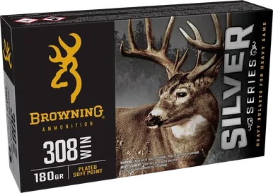 Winchester Browning Silver Series .308 Winchester Ammo 180 Grain Jacketed Soft Point Box of 20