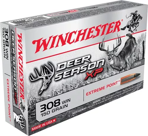 Winchester Deer Season XP Rifle Ammunition 308 Win 150 gr. PT 2820 fps 20/ct