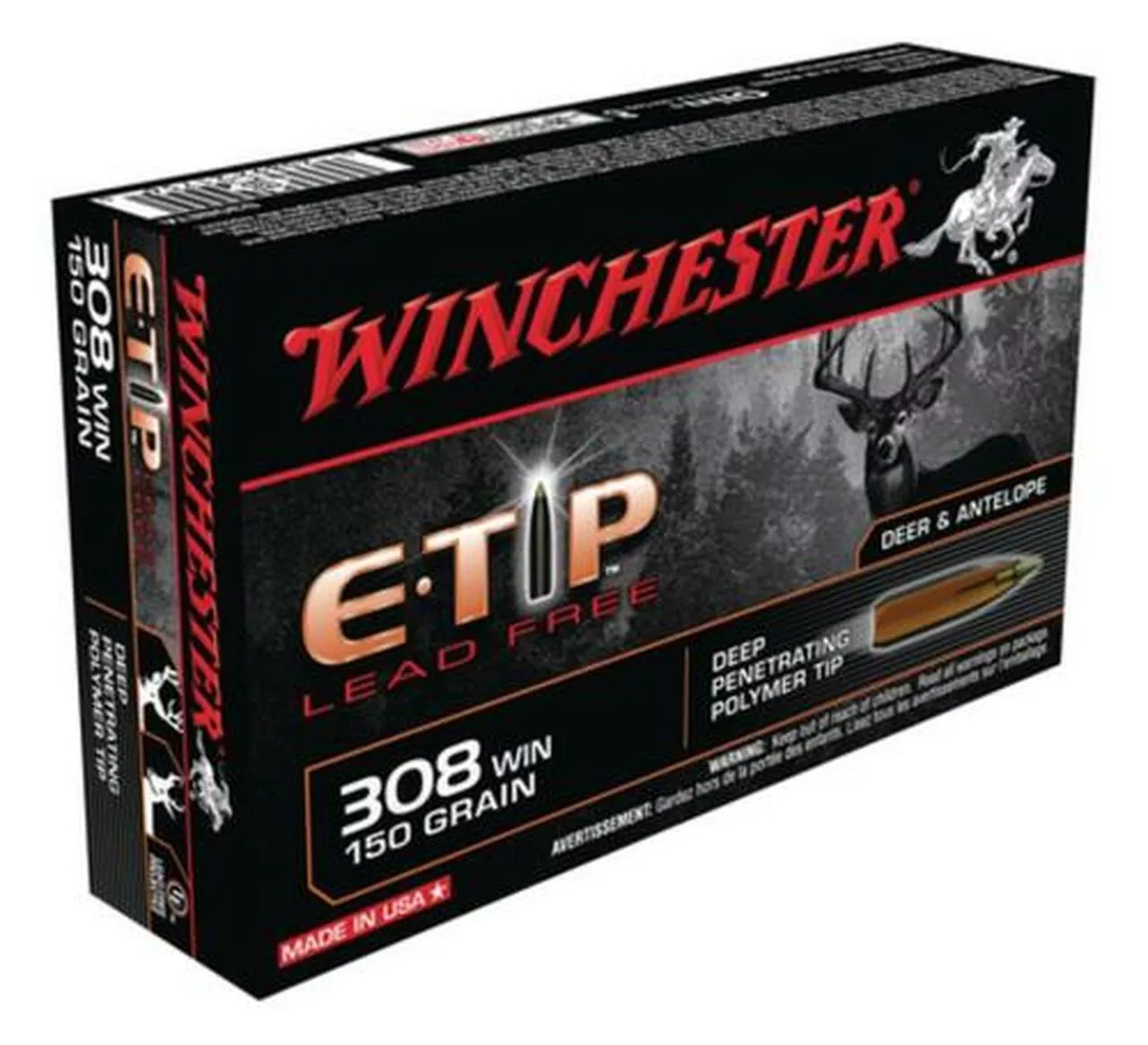 Winchester E-Tip Lead-Free .308 Winchester 150 Grain E-Tip Lead Free