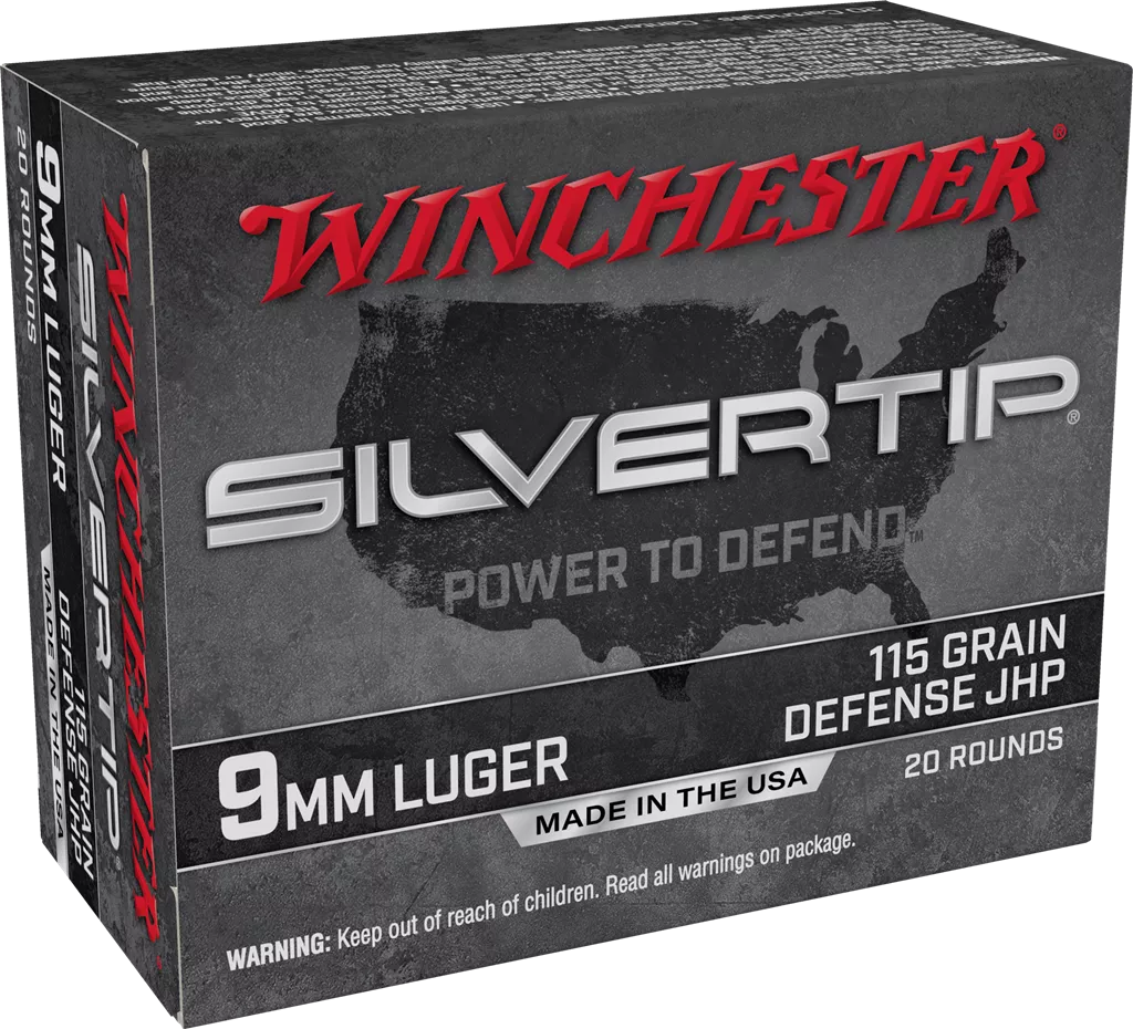Winchester Silvertip 9mm Luger 115gr. JHP Defense 20rd Box #W9MMST