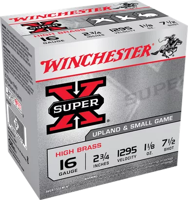 Winchester Super-X 16 Gauge Ammo 2-3/4" #7-1/2 Shot 1-1/8 oz Box of 25