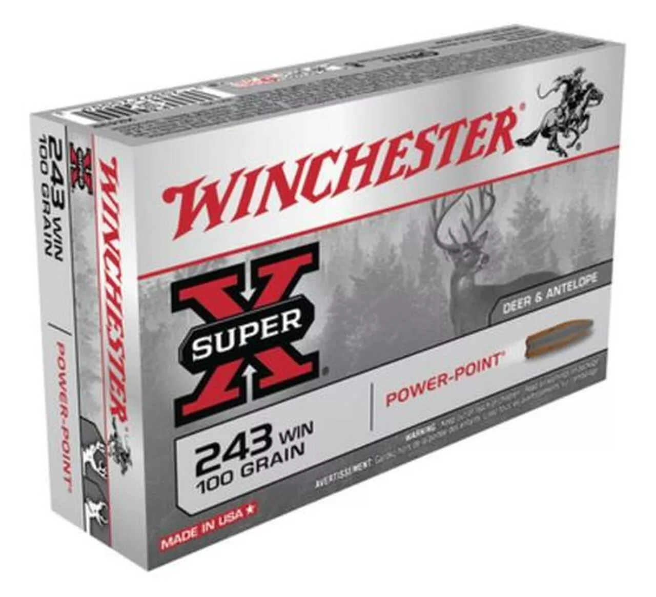Winchester Super X .243 Win Power-Point 100gr, 20rd Box