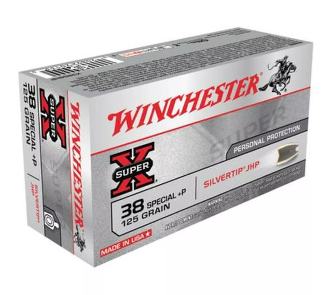 Winchester Super X 38 Special Silvertip HP 125gr, 50rd Box