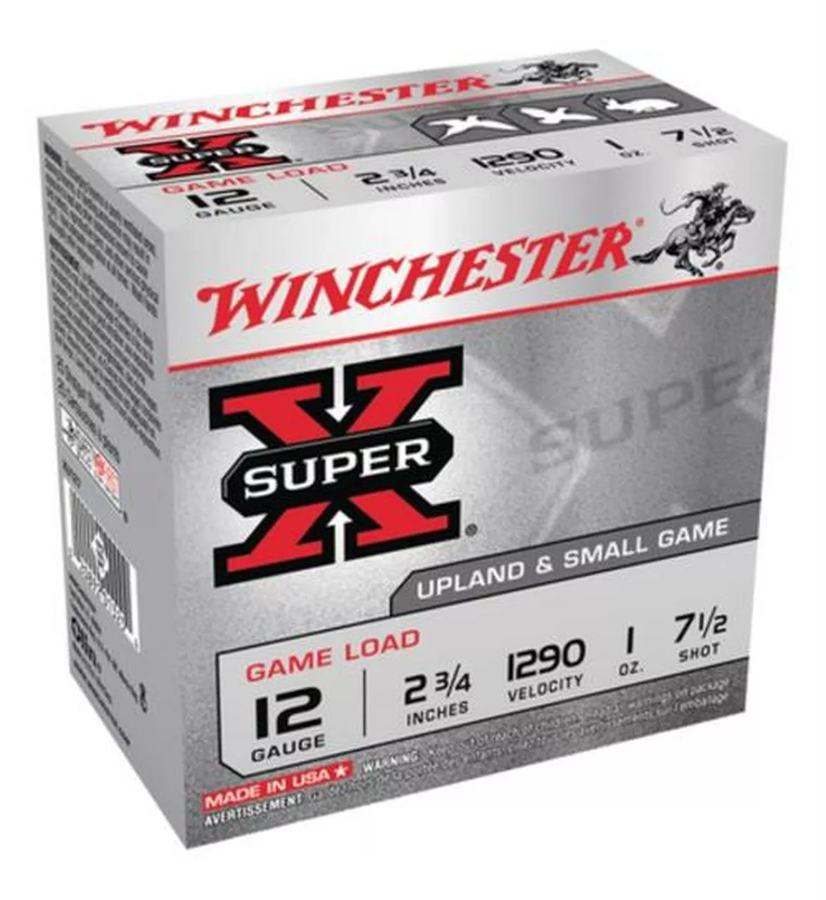 Winchester Super-X Game 12 Ga, 2.75″, 1 oz, 7.5 Shot, 25rd/Box