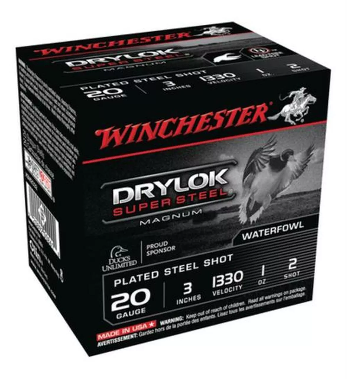Winchester Super-X Waterfowl Loads 20 Ga, 3″, 1oz, 2 Shot, 25rd/Box