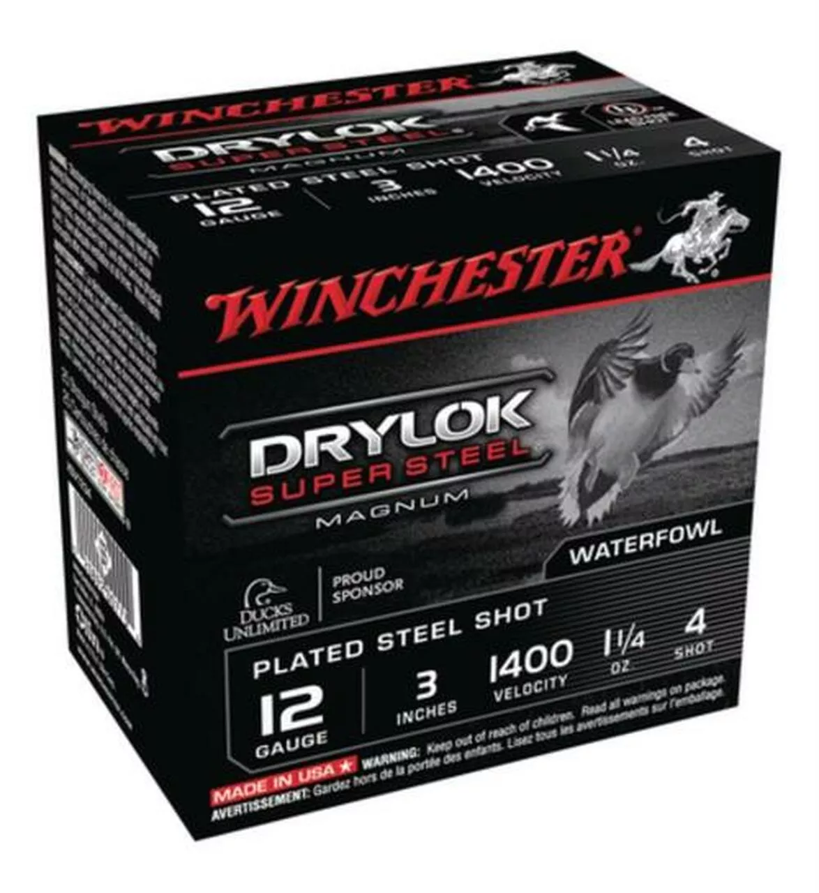Winchester SuperX Drylok Steel NT Mag Loads 12 ga 3″ 1-1/4 oz Shot 25Box/10Case