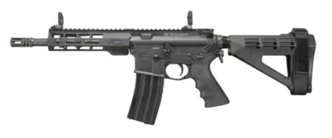 Windham AR Pistol, SB Arm Brace 7.62×39 9″ Chrome-Lined Barrel Flip Up Sights 30rd Mag