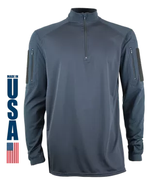XGO Men's Zip Mock Dark Navy Defense Base
