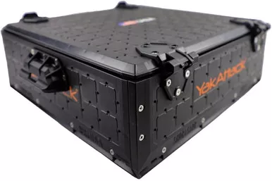 YakAttack ShortStak Solo Storage Box Low-Profile Crate W/ Lid 16"x16" Black