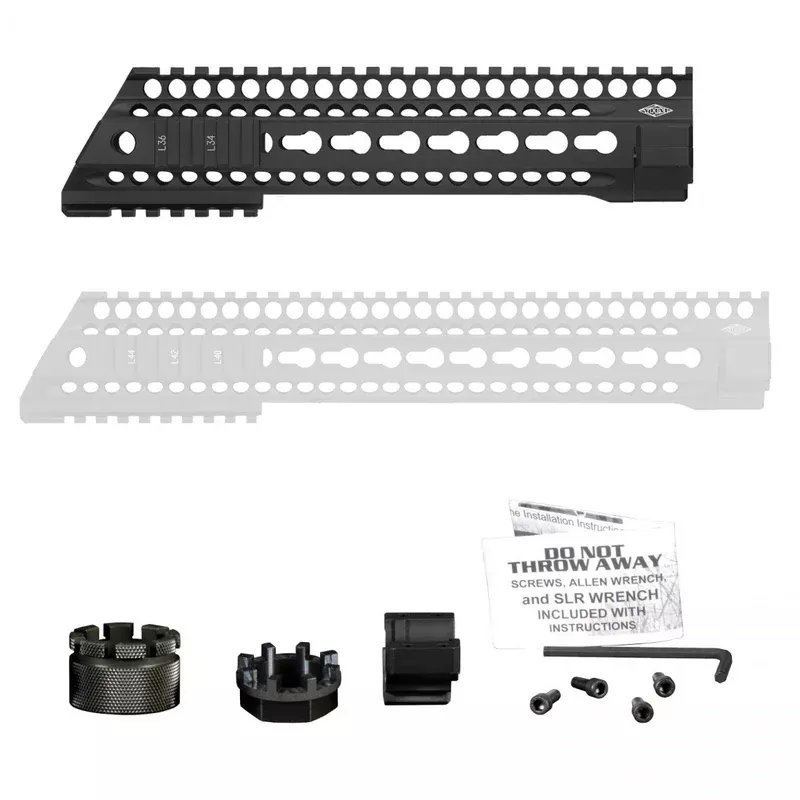 YHM SLR-Slant Forearm Mid-Length Handguard Free Float AR15 Keymod