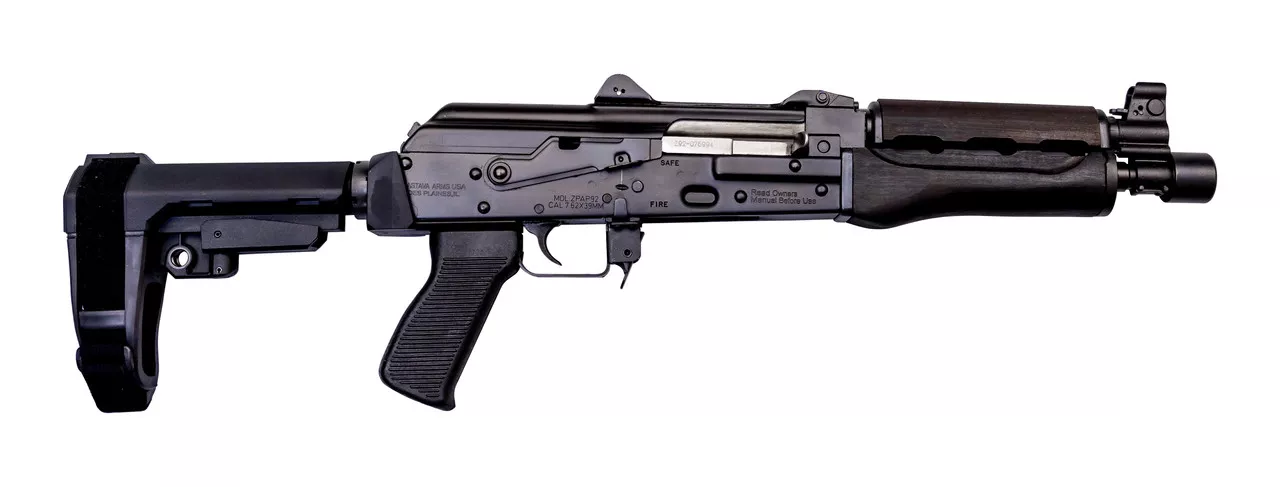 Zastava ZPAP92 Used 7.62x39mm, 10″ Barrel, SBA3, Blued, 30rd